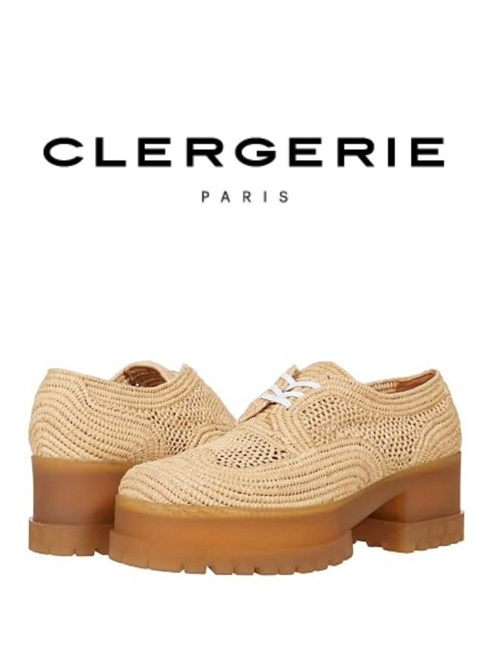 Clergerie Wadia Natural Rafia EU 36 (US Women's 5.5) M